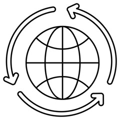 Fototapeta premium Trendy vector design of global recycling