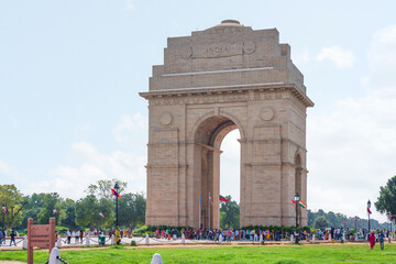 India Gate is a war memorial located astride the Rajpath, New Delhi, India