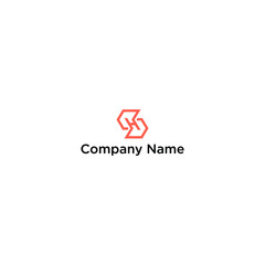 SH or HS letter logo design hexagon shape.