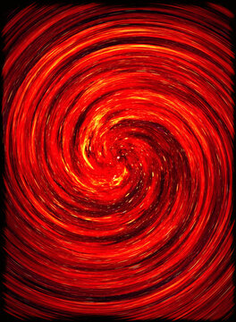 twirl of bright explosion flash on black background. fire burst