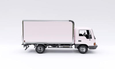 3d illustration, goods transport truck, 3d rendering