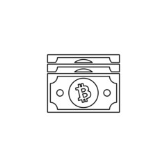 Bitcoin cash icon isolated on white background. Cryptocurrency symbol modern, simple, vector, icon for website design, mobile app, ui. Vector Illustration