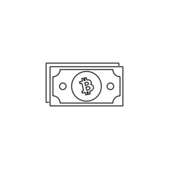 Bitcoin cash icon isolated on white background. Cryptocurrency symbol modern, simple, vector, icon for website design, mobile app, ui. Vector Illustration
