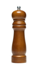 wooden brown grinding salt shaker pepper shaker isolate on white background