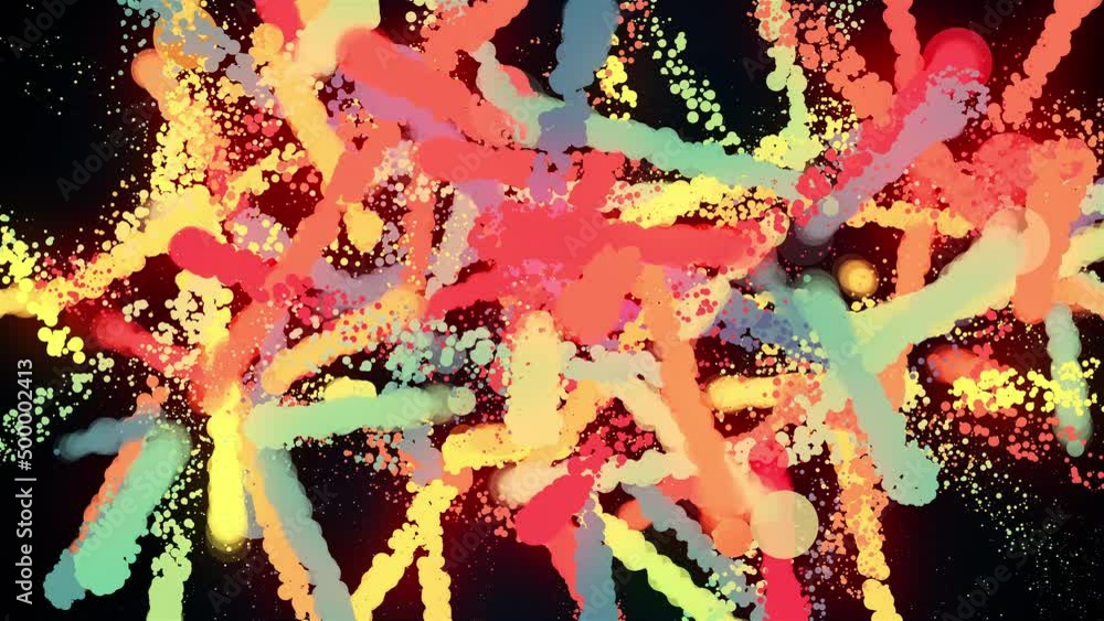 Poster splash particles. computer generated 3d render