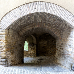 View of the little town of Serra san Quirico