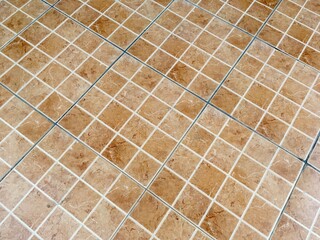 Orange tile floor texture pattern background 