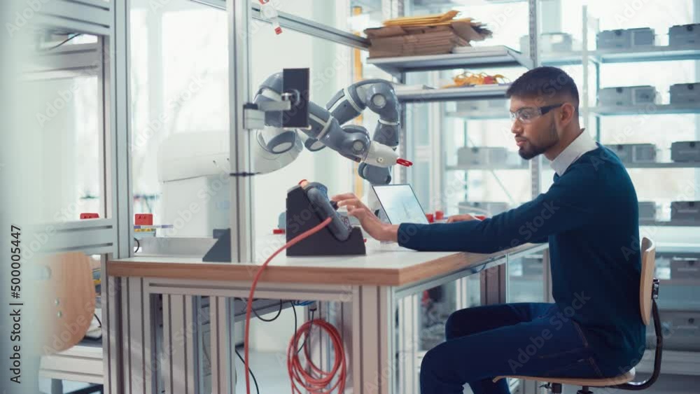 Poster Concentrated Engineer Twist Controllers and Writing Code while Develop Robotic Arm at Robotics Research Center Laboratory. Optimisation and Machine Learning Concept