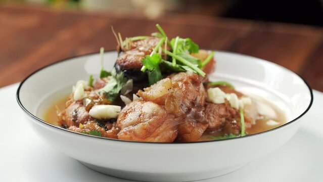 Special home-cooked dish braised monkfish cooking process