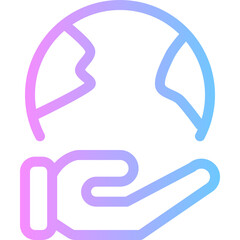 earth day gradient icon