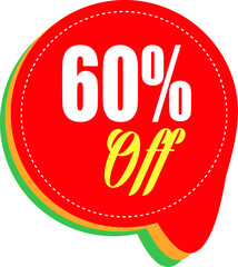 60% off discount promotion sale for your unique selling poster, banner, discount, ads