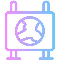 earth day gradient icon