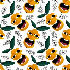 Cartoon seamless summer pears pattern for fabrics and wrapping paper and gifts and kids