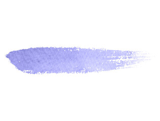 Watercolor purple brush stroke isolated on white