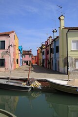 Fototapeta na wymiar Italy, Veneto, Venice: Beautiful view of Burano Island.