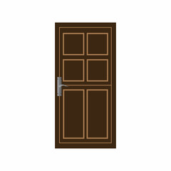 Modern doors front entrance doors house vector