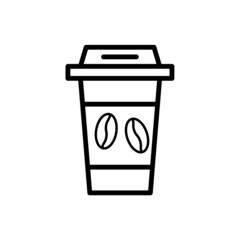 cup coffee new icon vector simple