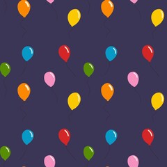 seamless pattern with colorful balloons