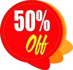 50% off discount promotion sale for your unique selling poster, banner, discount, ads