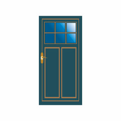 Modern doors front entrance doors house vector