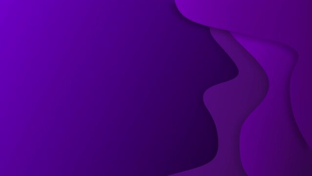 Waves gradient abstract background on the right of velvet violet purple colors of 2022 year. 4k moving animation concept with smooth movement and copy space