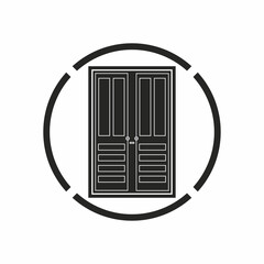 Modern doors front entrance doors house vector