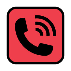 Mobile telephone symbol, smartphone icon button, chat web internet communication vector illustration