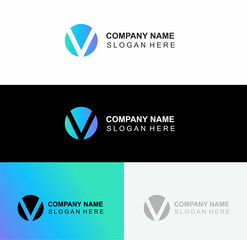 V letter logo. Alphabet logo design. Monogram for business, company and personal use