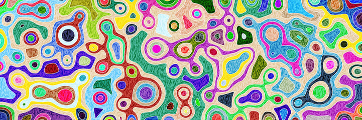 Multicolor vector banner, psychedelic background	