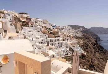 Village traditionnel sur l'île de Santorin en Crète