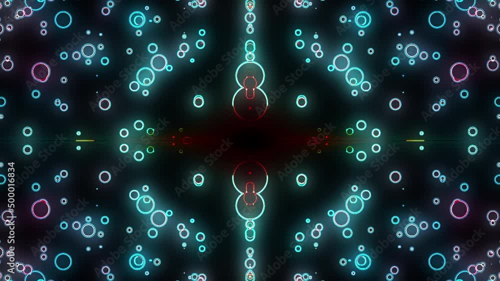 Poster abstract glow circles. computer generated 3d render