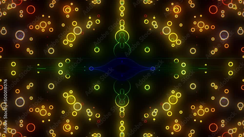 Poster abstract glow circles. computer generated 3d render
