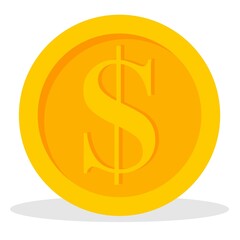 Gold coin stack concept illustration in flat style. treasure of gold wealth with bright sparkles, money gold coins stacks concept of savings and dividends