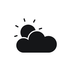sun cloud weather vector for icon symbol web illustration