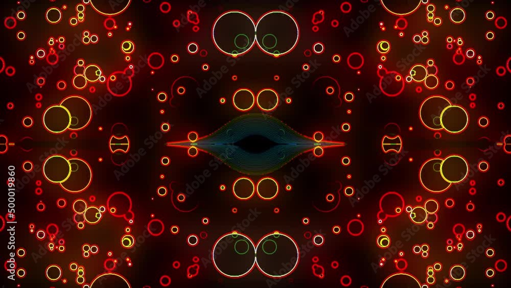 Poster abstract glow circles. computer generated 3d render