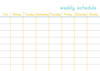 Ready to Print Weekly Schedule