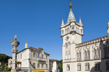 Fototapeta na wymiar Sintra City Hall, Lisbon, Portugal, Unesco World Heritage Site