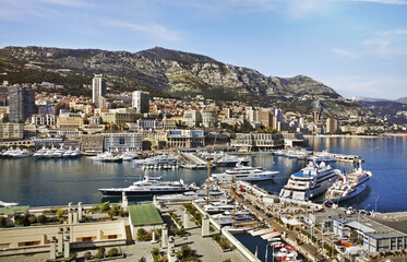 View of La Condamine district. Principality of Monaco