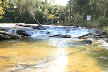 Deep forest Waterfall in Thailand.