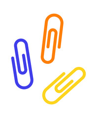 Obraz premium Paperclips icon. Back to School. Vector illustration