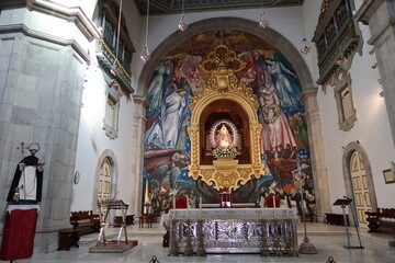 Fototapeta na wymiar Candelaria, Tenerife, Canary Islands, Spain, March 8, 2022: High altar of the Basilica of Candelaria in Tenerife. Spain