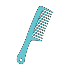 Vector illustration of a hair comb isolated on a white background