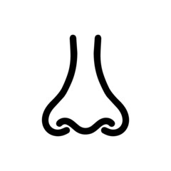 nose icon. Isolated on white background. Vector illustration
