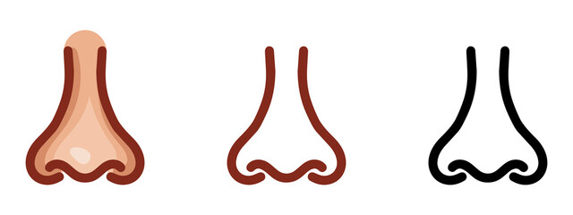 nose icon. Isolated on white background. Vector illustration