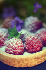 tartelette à la framboise