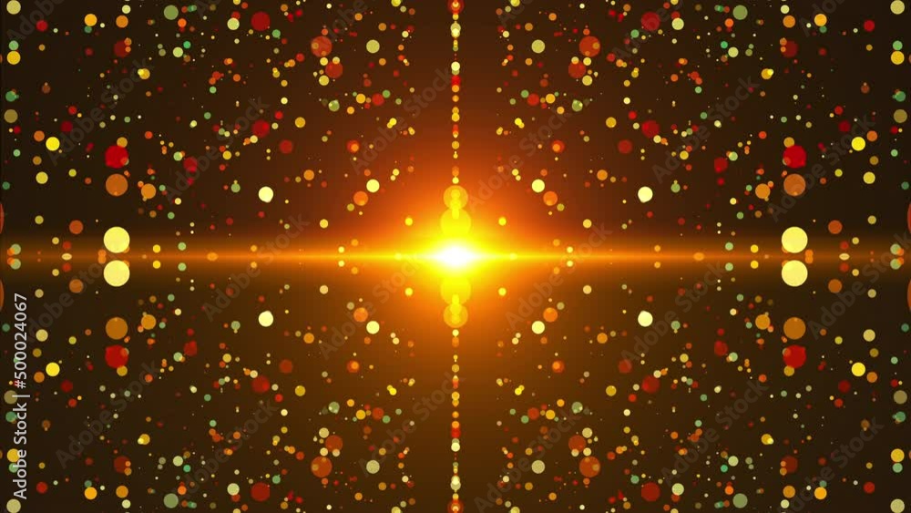 Poster digital backcircles in black space - modern abstraction, computer generated background, 3d rendering
