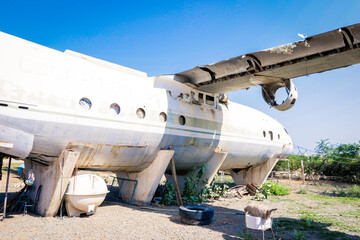 Destroyed Soviet Airplane in the Massawa Old Town, Eritrea