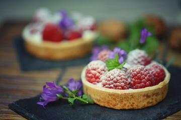 tartelette à la framboise
