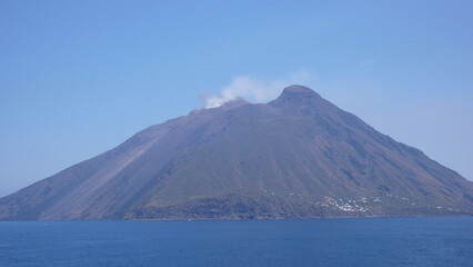Beautiful shot of Stromboli Volcano
