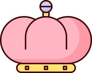 Crown outline color icon